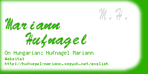 mariann hufnagel business card